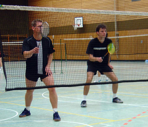 Stefan und Tobias im Doppel der 2. Mannschaft