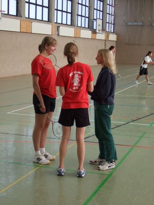 Petra beim Coaching von Luise und Mandy